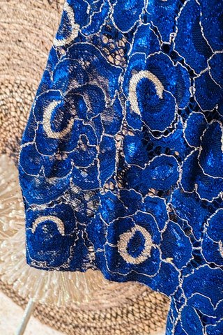 Blusa Fiesta Azul Dorado Talla 52 / Haut Cérémonie