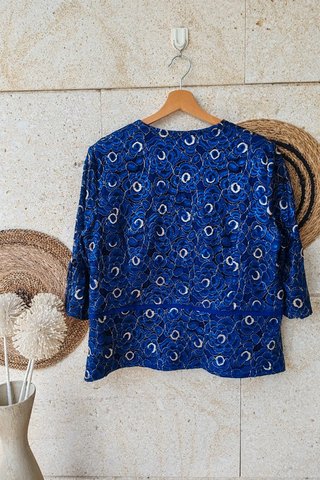 Blusa Fiesta Azul Dorado Talla 52 / Haut Cérémonie