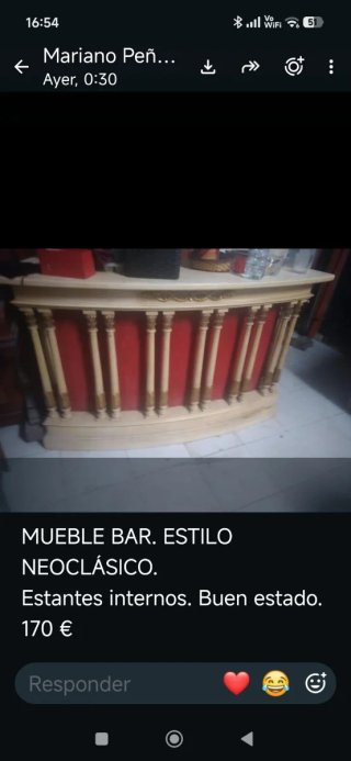 Mueble Bar Estilo Neoclásico