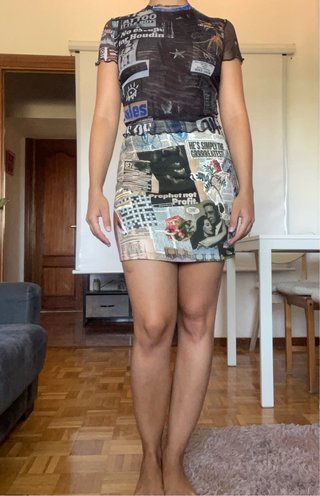 Total look Falda y camiseta Desigual Talla S