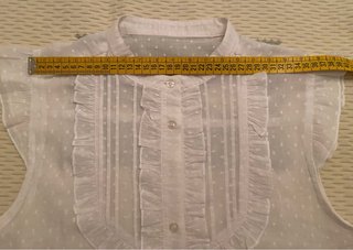 Camisa blanca batista manga mariposa