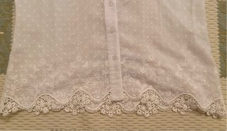 Camisa blanca batista manga mariposa