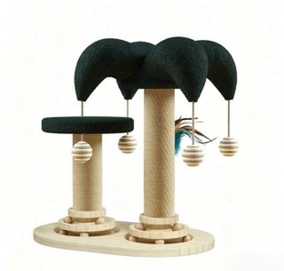 Rascador doble para gatos de madera