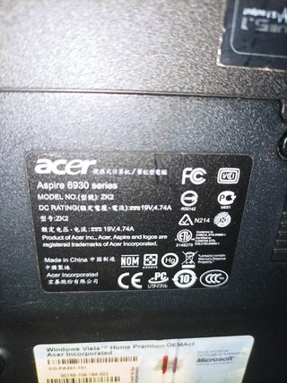 Acer Aspire 6930 ZK2 PC Portatile