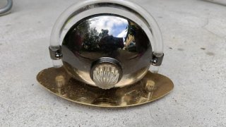 Aplique pared cristal y metal vintage