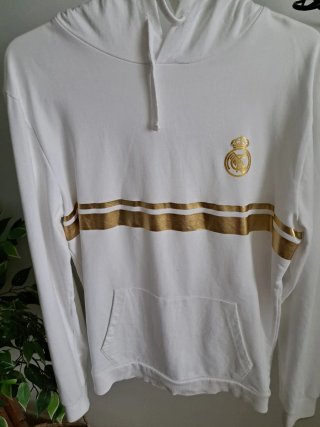Sudadera Real Madrid Blanca y Dorada