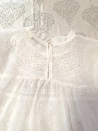 Blusa blanca Miss ng plumeti talla M