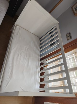 Cuna Colecho de Ikea en Madera Blanca 2 Alturas