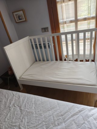 Cuna Colecho de Ikea en Madera Blanca 2 Alturas