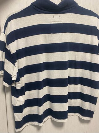 Polo Hollister Rayas Azul Blanco Croptop