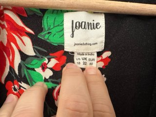 Vestido largo Joanie floral negro talla 50 / UK 22