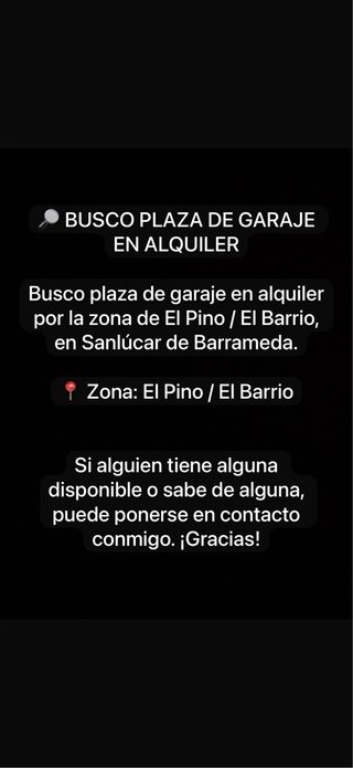 Alquiler plaza garaje