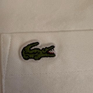 Camisa Lacoste Oxford Blanca Regular Fit Talla 38