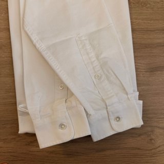 Camisa Lacoste Oxford Blanca Regular Fit Talla 38