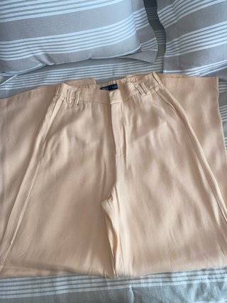 Pantalón ancho naranja/rosa Zara