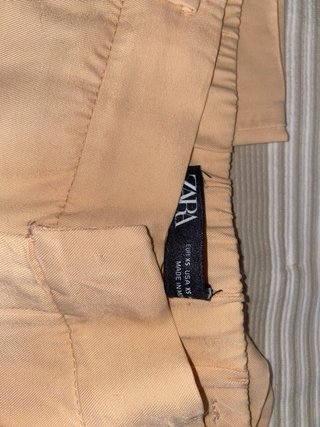 Pantalón ancho naranja/rosa Zara