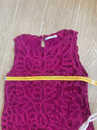 Vestido Sfera Encaje Rosa Talla M
