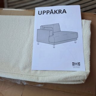 Fundas Sofá IKEA UPPAKRA Axvall Branco-Bege NOVA