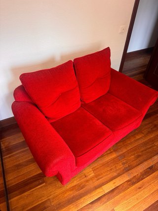 Sofá de 2 plazas rojo