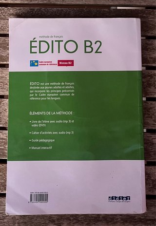 Édito méthode de français : niveau B2 : livre d...