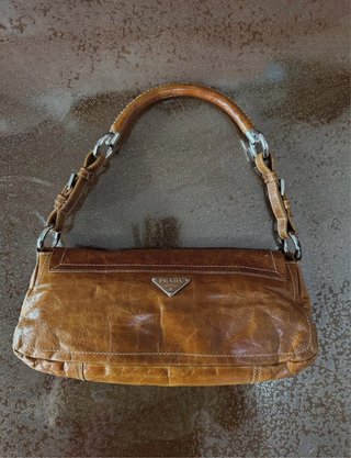Bolso Prada Vintage Marrón Piel