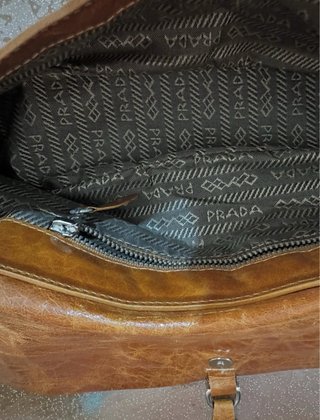 Bolso Prada Vintage Marrón Piel