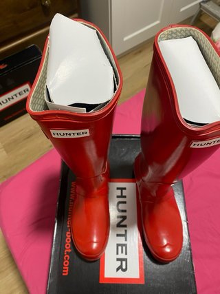 Botas de agua Hunter rojas mujer
