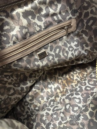 Bolso shopper Guess marrón y rosa