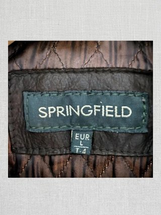 Chaquetón Piel Bovina Marrón Cuello Desmontable