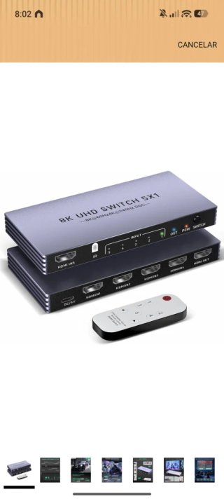 Switch HDMI 5x1 8K UHD