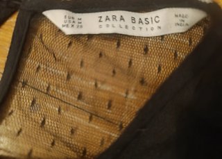Vestido Zara Negro Talla M Animales