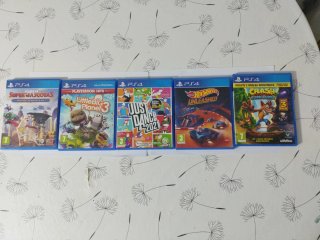 Lote 5 Juegos PS4: Just Dance, Hot Wheels, Crash,
