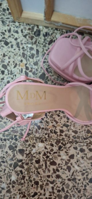 Zapatos de tacón rosa plataforma