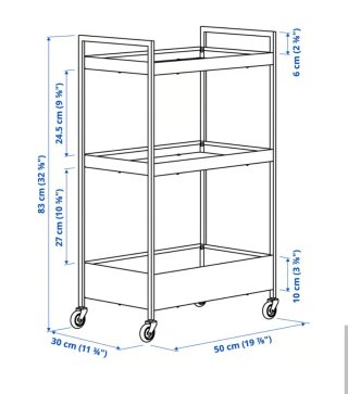 Carro de almacenaje IKEA Nissafors verde