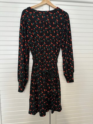 Vestido Joanie cerezas negro Talla M