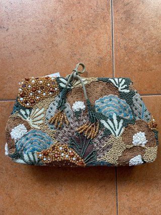 Bolso Clutch Zara Bordado Abalorios