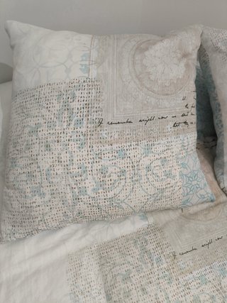 Funda Nórdica Blanca y Turquesa Cama 135-150