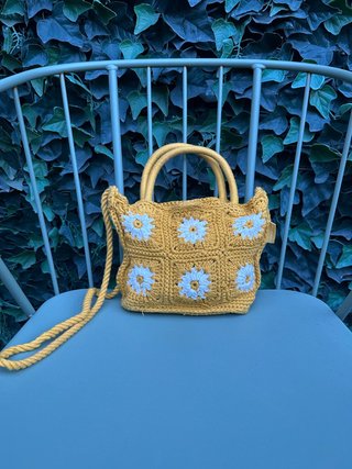 Bolso Ganchillo Flores Zara