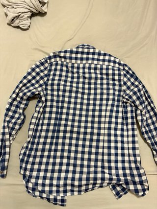Camicia a quadri 1975 blu e bianca