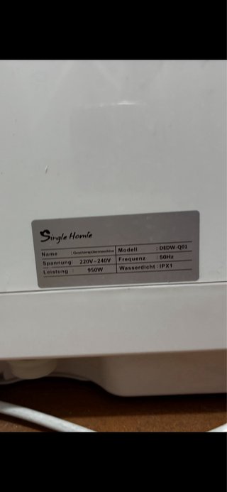 Mini Lavavajillas portátil o de encimera blanco
