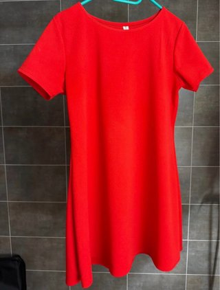 Vestido Evasé Corto Rojo