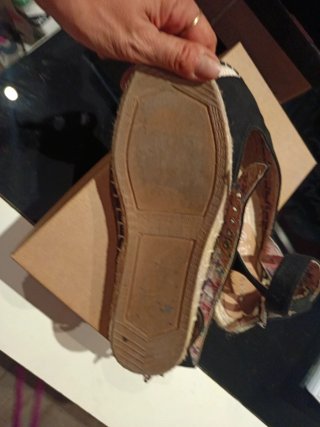 Sandalias Esparto Negras Talla 40