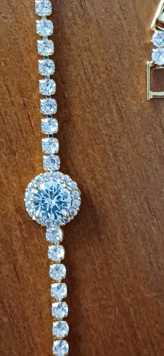 Pulsera Tennis Dorada con Circonitas