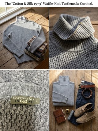 Maglione dolcevita in lana grigio