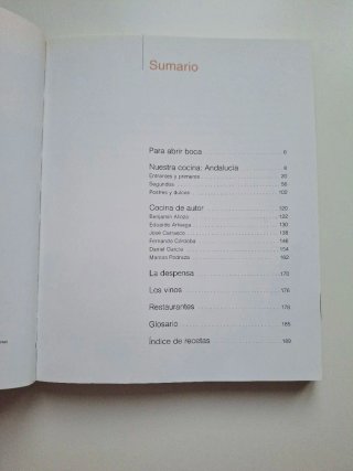 Libro de gastronomía "Nuestra cocina: Andalucía"