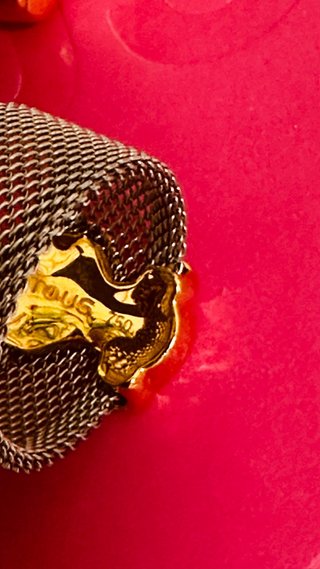 Esclava y Anillo Tous Oro 18k Osito Rojo