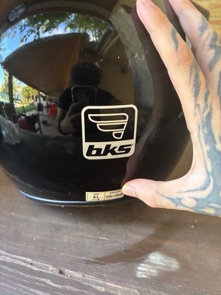 Casco Moto Negro con Visera Transparente BSK