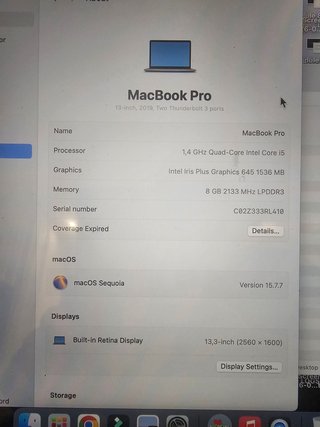 MacBook Pro 13.3 2019
