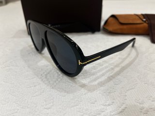 Gafas de sol unisex negras y marrones TF