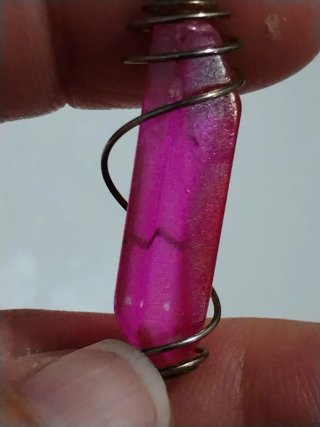 Ciondolo Quarzo Aura Naturale Rosa Oro